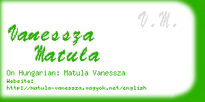 vanessza matula business card